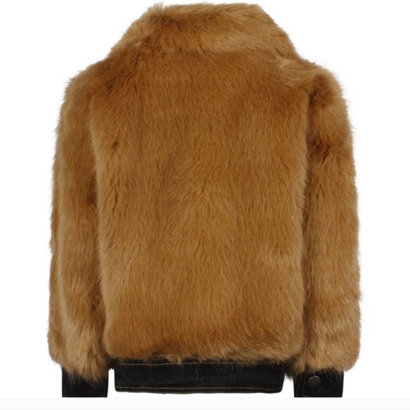 COPY - Stella McCartney Faux Fur Jacket with Denim Detail Trim - Picture 2 of 16